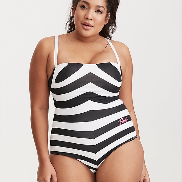 barbie striped one piece swimsuit